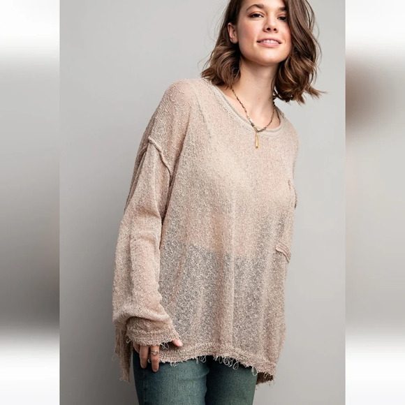 New! Easel Long Sleeve Knitted Pullover S - Picture 3 of 10